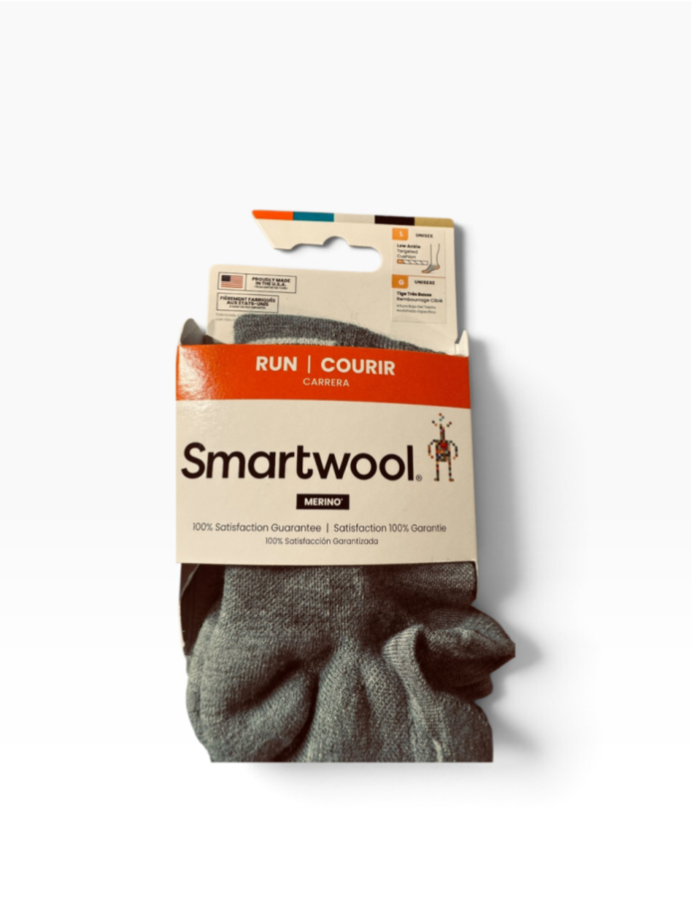 Smartwool Unisex Athletic Running Socks Size L Grey